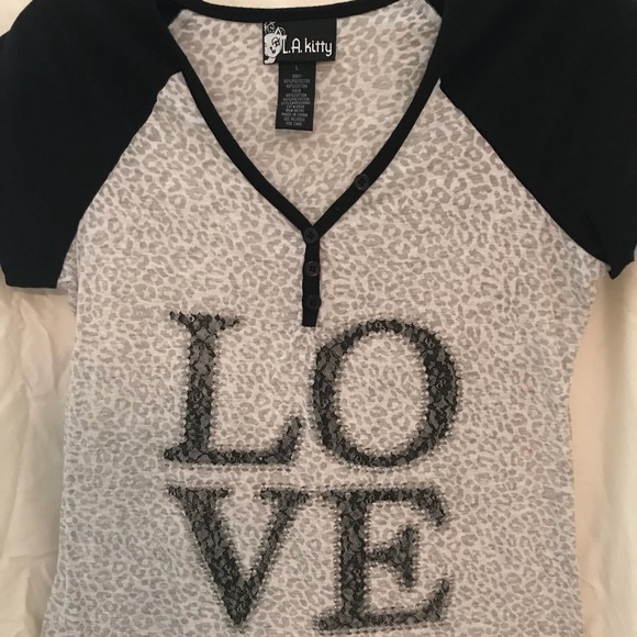 L A Kitty Tops - L A Kitty LOVE tee
